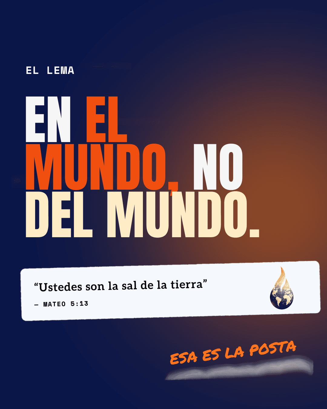 En el mundo, no del mundo