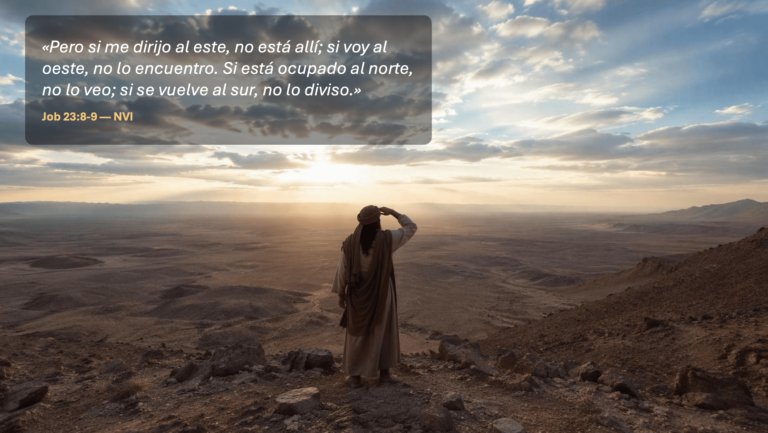 JOB 23 - «AUNQUE NO LO ENCUENTRO, ÉL CONOCE MI CAMINO»